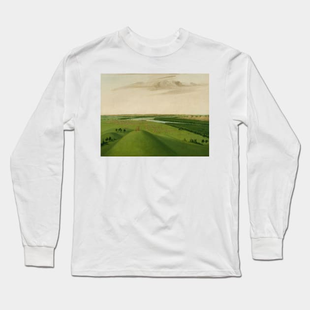 Fort Union, Mouth of the Yellowstone River, 2000 Miles above St. Louis by George Catlin Long Sleeve T-Shirt by Classic Art Stall